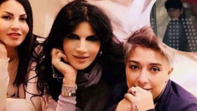 Eliana Michelazzo, Pamela Prati e Pamela Perricciolo, in alto a destra il presunto Mark Caltagirone (Foto Dagospia)