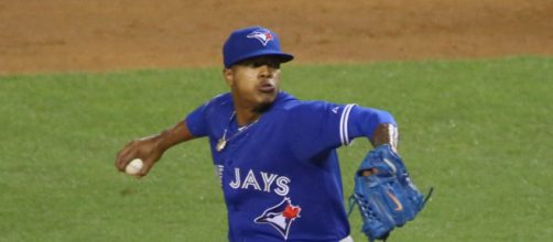 Through seven starts Stroman holds a 2.20 E.R.A. [image source: Arturo Pardavilla III- Wikimedia Commons]