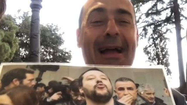 Zingaretti prende in giro Salvini al concerto del Primo maggio