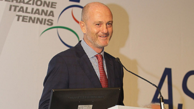 Il presidente della Federazione Italiana Tennis, Angelo Binaghi