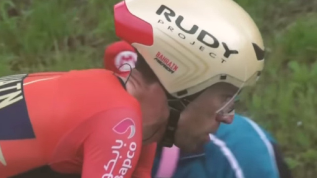Vincenzo Nibali impegnato nella cronometro di San Marino