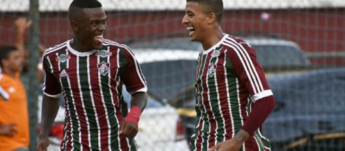 Marquinhos Calazans, &agrave; esquerda, deixa o Flu e acerta com o S&atilde;o Paulo. (Divulga&ccedil;&atilde;o/Mailson Santana/Fluminense)