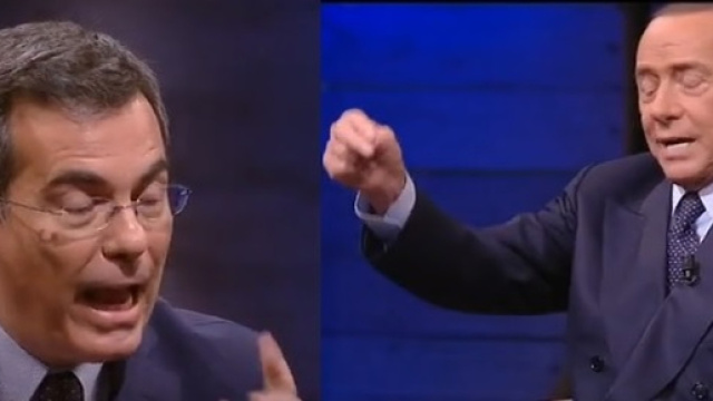Giovanni Floris e Silvio Berlusconi, non sono mancati gli scambi accesi tra i due