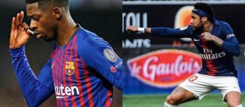 Dembel&eacute; e Neymar podem servir de moeda de troca nesta janela. (Reprodu&ccedil;&atilde;o/Instagram/@o.dembele7/@neymarjr)