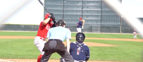 the The Reds will be calling up their own top prospect Nick Senzel to make his MLB debut. [Image source: RedsMinorLeagues/YouTube]