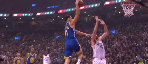 Toronto takes NBA Finals 2019 Game 1 from Golden State, 118-109. [Image Source: Golden State Warriors/YouTube/Screenshot]