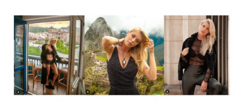 O vento forte arremessou a modelo ao mar. (Reprodu&ccedil;&atilde;o/ Instagram/ @cabitten)