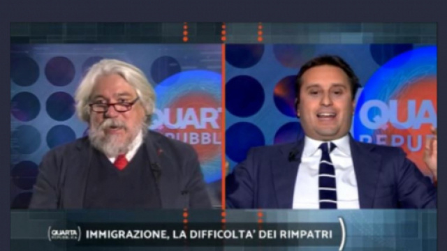 Meluzzi e Mussolini contro Parenzo a Quarta Repubblica