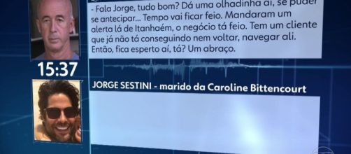 &Aacute;udios foram reproduzidos pelo 'Jornal Nacional', da Rede Globo. (Reprodu&ccedil;&atilde;o/TV Globo)