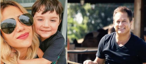 J&eacute;ssica Costa com filho Noah e Leonardo. (Foto/Instagram/@jessicabeatrizcosta/@leonardo)