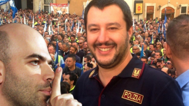 Roberto Saviano critica Matteo Salvini e la polizia di Stato