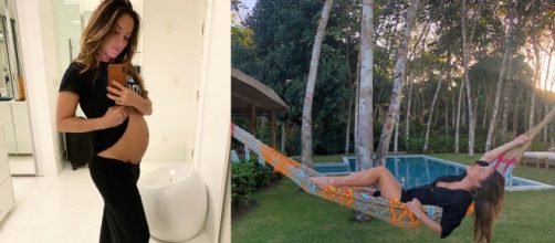 Claudia Leitte est&aacute; em seu s&eacute;timo m&ecirc;s de gesta&ccedil;&atilde;o. (Fotomontagem/Reprodu&ccedil;&atilde;o/Instagram/@claudialeitte)