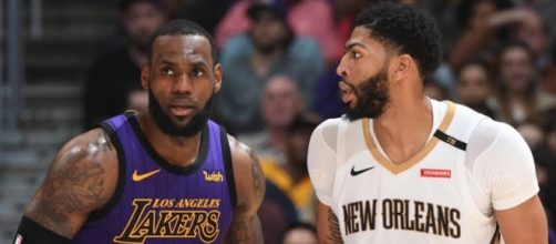 The Lakers have room to work to make a trade for Anthony Davis happen soon. Photo via ESPN/YouTube screen cap