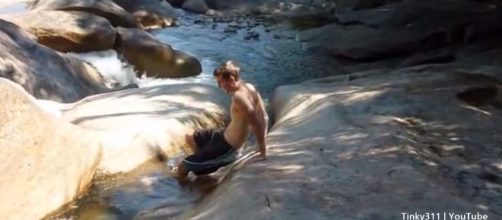 Franconia Falls natural waterslides are great fun - Image credit - Tinky311 / YouTube