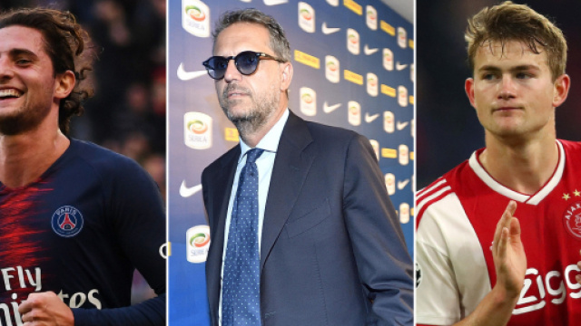 Rabiot, Paratici e de Ligt (Foto: calcio.fanpage.it; gazzettadelsud.it; 234sport.com)