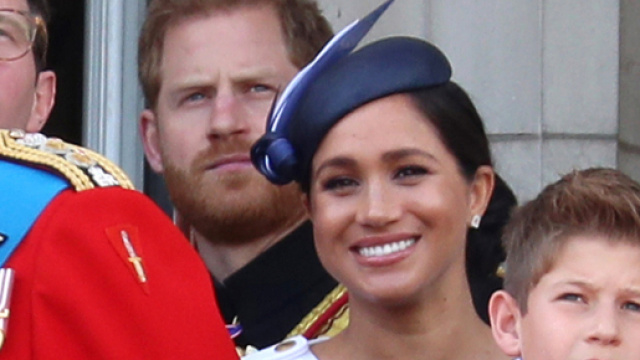 Harry Meghan balcony grumpy trooping
