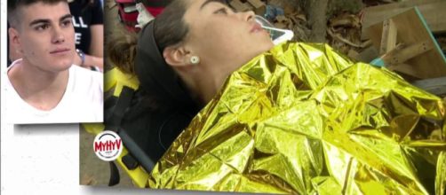 Violeta en imagen durante su evacuaci&oacute;n de 'Supervivientes 2019'