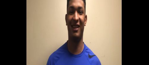 The Chicago Cubs have a legit arm prospect in Adbert Alzolay. [Image Source: DMRegister/YouTube]