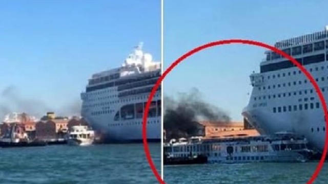 Venezia, scontro tra battello turistico e nave da crociera: 4 feriti