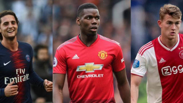 Adrien Rabiot, Paul Pogba e Matthijs de Ligt (foto: thesun.co.uk)