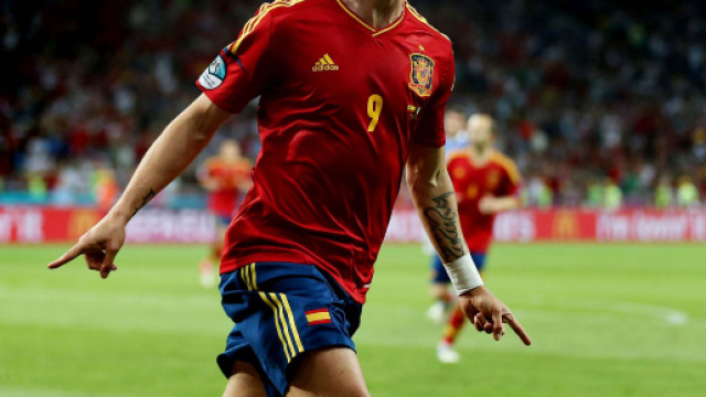 Fernando Torres con la maglia della nazionale spagnola.