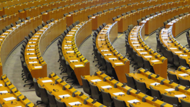 L'aula del Parlamento Europeo a Bruxelles. Flickr.com