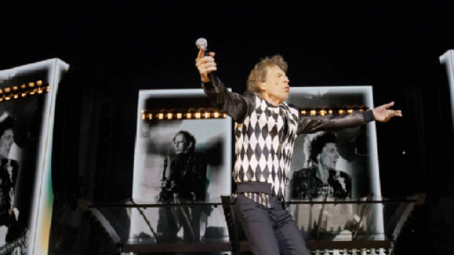 Mick Jagger insieme ai Rolling Stones a Chicago
