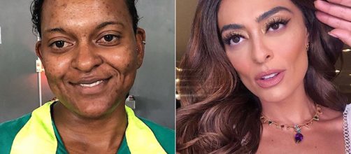 Eliene ganhou transforma&ccedil;&atilde;o em 2018 e surpreendeu pela semelhan&ccedil;a com juliana Paes. (Reprodu&ccedil;&atilde;o/Instagram/@welldiasss/@julianapaes)