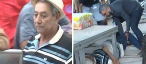 O idoso sofreu um infarto quando subiu ao palco. (Reprodu&ccedil;&atilde;o/Facebook)