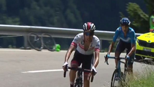 Fabio Aru in azione al Giro di Svizzera