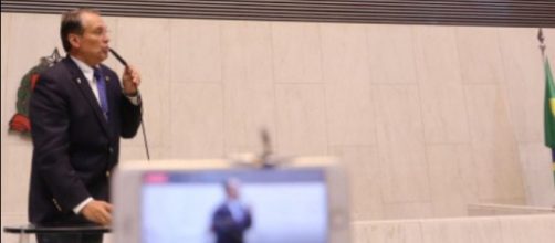 Deputado Castello Branco na Alesp. (Reprodu&ccedil;&atilde;o/ Twitter/ @CastelloSP)