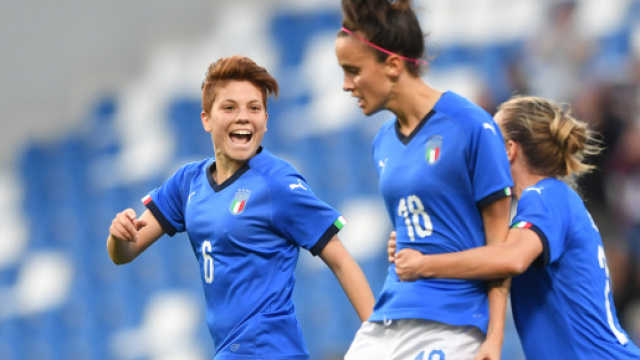 La grinta delle giocatrici azzurre che hanno gi&agrave; ottenuto il miglior risultato per la nazionale azzurra