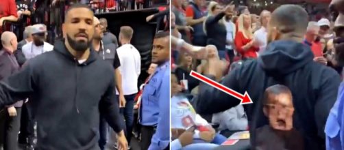 Warrior fans aren't feeling Drake after his latest trolling ploy. - [Image source: Word On Road / Instagram video screenshot]