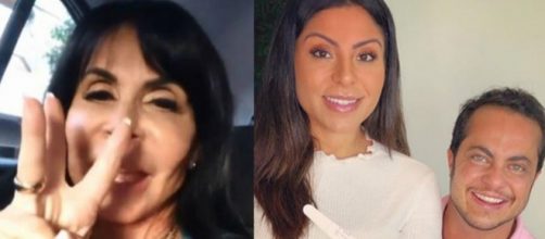 Gretchen falou sobre a felicidade de se tornar av&oacute; mais uma vez. (Reprodu&ccedil;&atilde;o/Instagram/ @mariagretchen/ @thammymiranda)