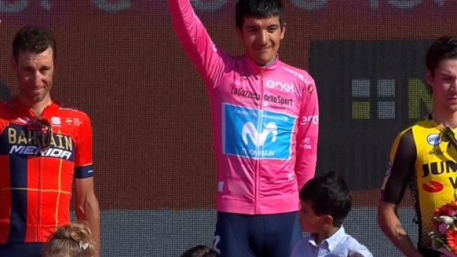 Nibali e Carapaz sul podio del Giro d'Italia