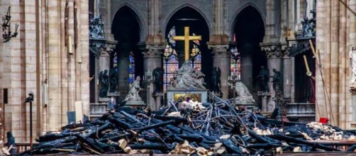 The lead portions of Notre Dame's roof might be the root of a lead contamination in Paris. [Image source: CBC News/YouTube/Screenshot]