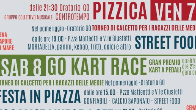 Programma della Festa delle Parrocchie di Grugliasco.