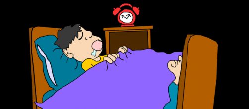 A cartoon man sleeping - image credit: LillyCantabile via Pixabay.com.