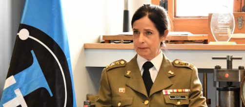 La hoy general Patricia Ortega en su despacho del INTA donde est&aacute; destinada