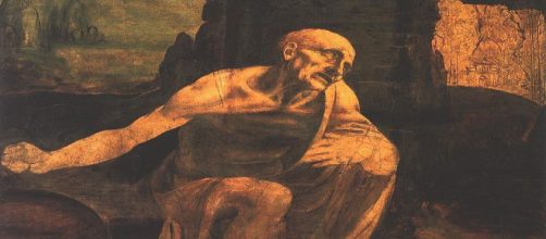 Leonardo da Vinci&rsquo;s &ldquo;Saint Jerome Praying in the Wilderness&rdquo; [Image Source: Wikimedia Commons www.aiwaz.net]