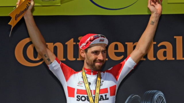 Thomas De Gendt vittorioso a Saint Etienne dopo una tappa tutta in fuga