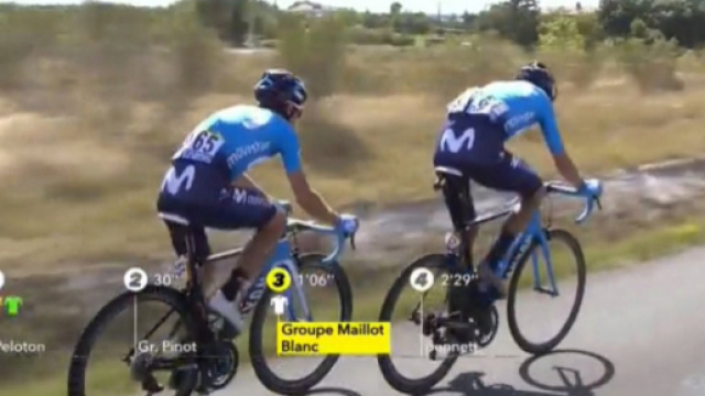 Mikel Landa in ritardo nella decima tappa del Tour de France