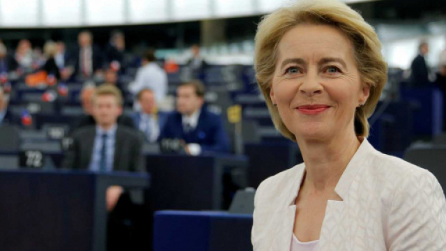 Ursula von der Leyen al momento dell'elezione