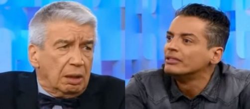 D&eacute;cio Piccinini perde a paci&ecirc;ncia com Leo Dias. (Reprodu&ccedil;&atilde;o/SBT)