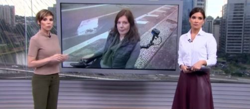 Reporter da TV Globo n&atilde;o p&ocirc;de terminar a reportagem por falta de acessibilidade em SP. (Reprodu&ccedil;&atilde;o/TV Globo)