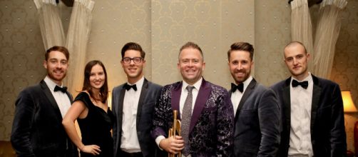 Adam Hall and his band the Velvet Playboys