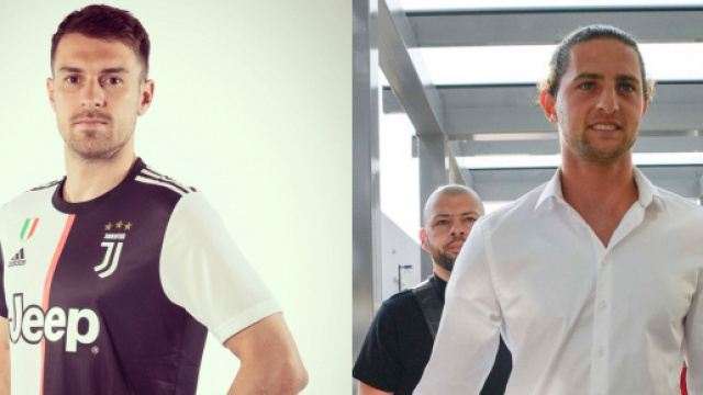 Aaron Ramsey e Adrien Rabiot (Twitter: @aaronramsey; @juventusfc)