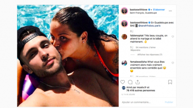 Sarah Fraisou et Bastien en couple