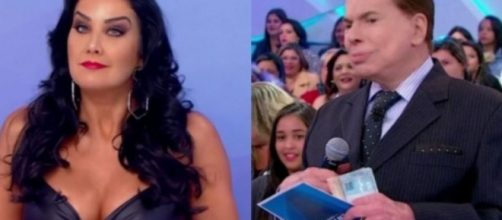 Helen Ganzarolli diz a Silvio Santos que gostaria de se apaixonar por uma mulher. (Reprodu&ccedil;&atilde;o / SBT)