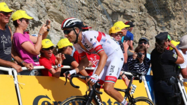 Fabio Aru impegnato sul Tourmalet